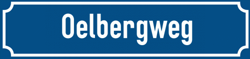 Straßenschild Oelbergweg