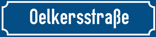 Straßenschild Oelkersstraße