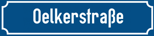 Straßenschild Oelkerstraße
