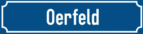 Straßenschild Oerfeld