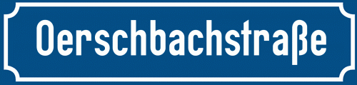 Straßenschild Oerschbachstraße