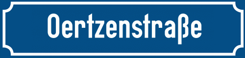 Straßenschild Oertzenstraße