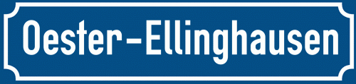 Straßenschild Oester-Ellinghausen