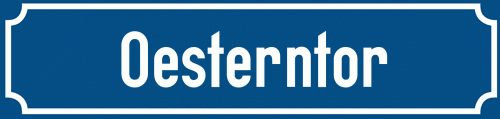 Straßenschild Oesterntor