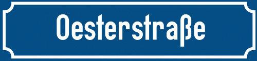 Straßenschild Oesterstraße