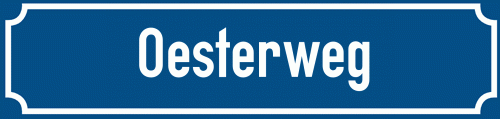 Straßenschild Oesterweg