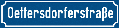 Straßenschild Oettersdorferstraße