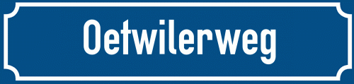 Straßenschild Oetwilerweg