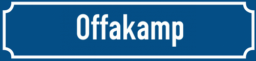 Straßenschild Offakamp