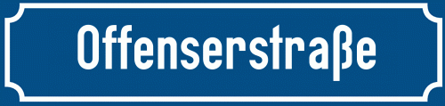 Straßenschild Offenserstraße zum kostenlosen Download