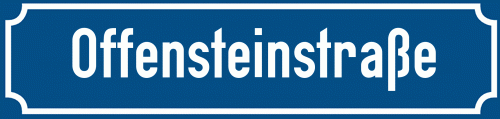 Straßenschild Offensteinstraße