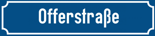 Straßenschild Offerstraße
