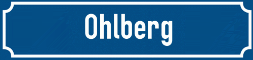 Straßenschild Ohlberg