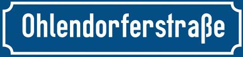 Straßenschild Ohlendorferstraße