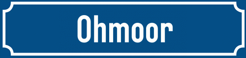 Straßenschild Ohmoor