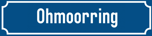 Straßenschild Ohmoorring