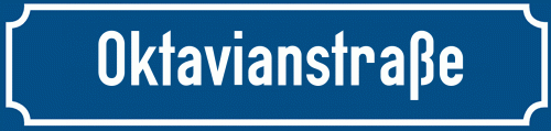 Straßenschild Oktavianstraße