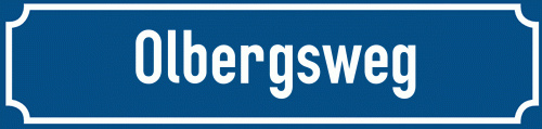 Straßenschild Olbergsweg