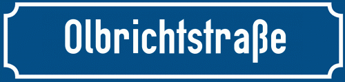 Straßenschild Olbrichtstraße