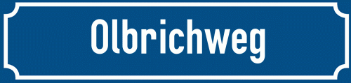 Straßenschild Olbrichweg