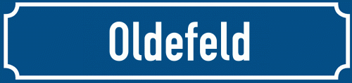 Straßenschild Oldefeld