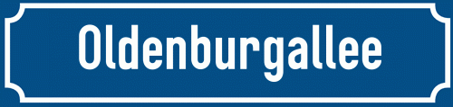 Straßenschild Oldenburgallee