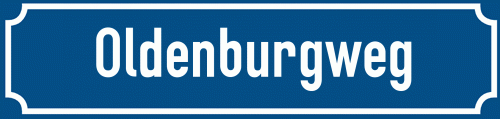 Straßenschild Oldenburgweg