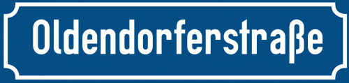 Straßenschild Oldendorferstraße