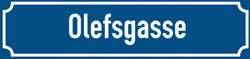 Straßenschild Olefsgasse