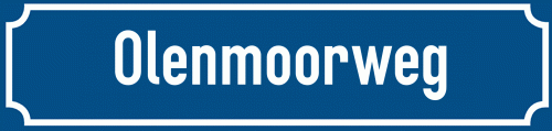 Straßenschild Olenmoorweg