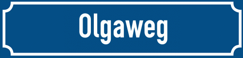 Straßenschild Olgaweg