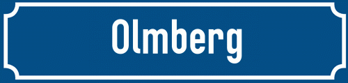 Straßenschild Olmberg