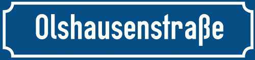 Straßenschild Olshausenstraße