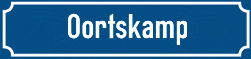 Straßenschild Oortskamp