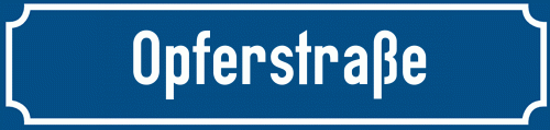 Straßenschild Opferstraße