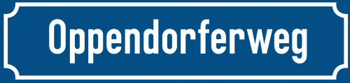 Straßenschild Oppendorferweg