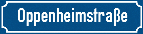 Straßenschild Oppenheimstraße