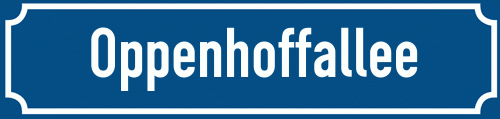 Straßenschild Oppenhoffallee