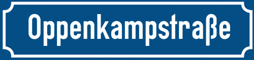 Straßenschild Oppenkampstraße