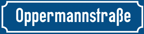 Straßenschild Oppermannstraße