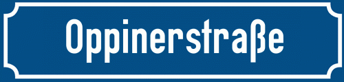 Straßenschild Oppinerstraße
