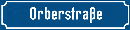 Straßenschild Orberstraße