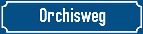 Straßenschild Orchisweg