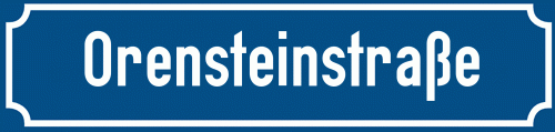 Straßenschild Orensteinstraße