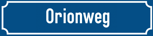 Straßenschild Orionweg