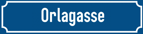 Straßenschild Orlagasse