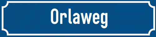 Straßenschild Orlaweg