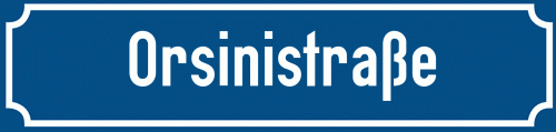 Straßenschild Orsinistraße
