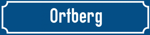 Straßenschild Ortberg