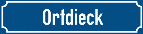 Straßenschild Ortdieck